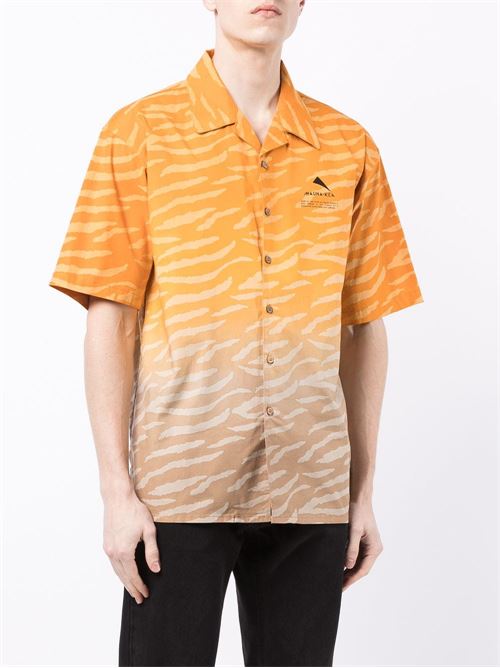 Camicia uomo ad effetto sfumato arancio e marrone MAUNA KEA | MKS143T3335